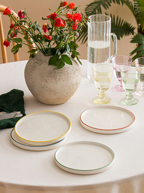 LCW HOME Düz Seramik Tabak Seti 4'lü 20 cm - S4HD97Z8-F9C