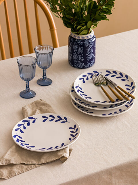 LCW HOME طبق تقديم بربعة بالنقشة ديال أوراق الشجر - S4HE44Z8-LQQ