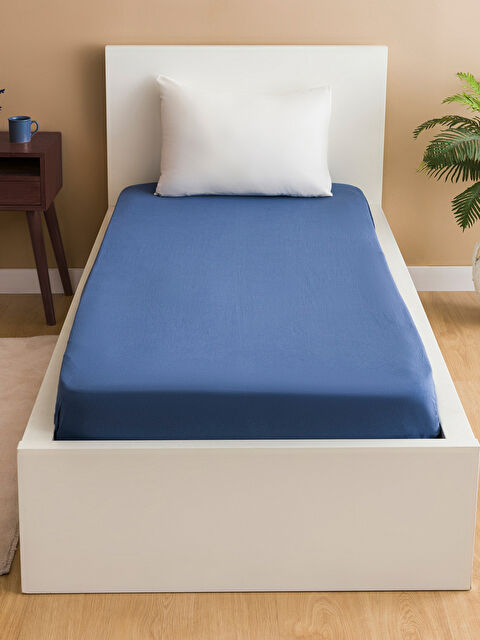 LCW HOME Plain Fitted Single Bed Sheet 100x200x30 cm - S4I657Z8-CS6