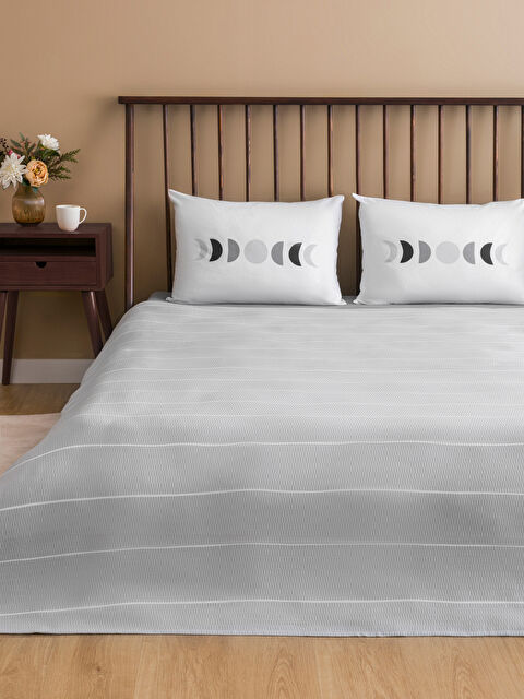 LCW HOME Striped Double Pique Bedspread Full Set - S4IS42Z8-F9C
