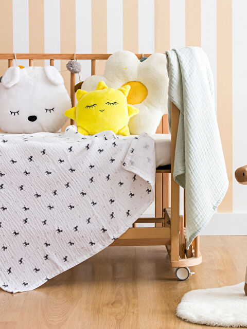 LCW HOME Desenli Bebek Müslin Örtü 85x85 cm