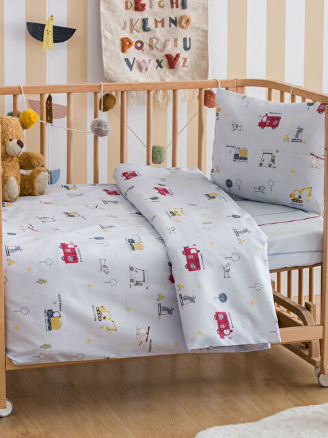 LCW HOME Printed Woven Baby Duvet Cover Set - S4IY57Z1-F9C