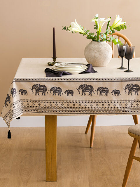 LCW HOME Elephant Printed Tablecloth 150x200 cm - S4J863Z8-F9C