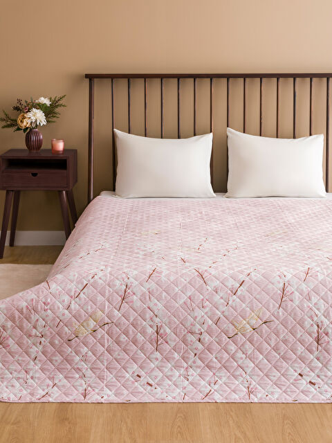 LCW HOME Çiçek Desenli Çift Kişilik Yatak Örtüsü