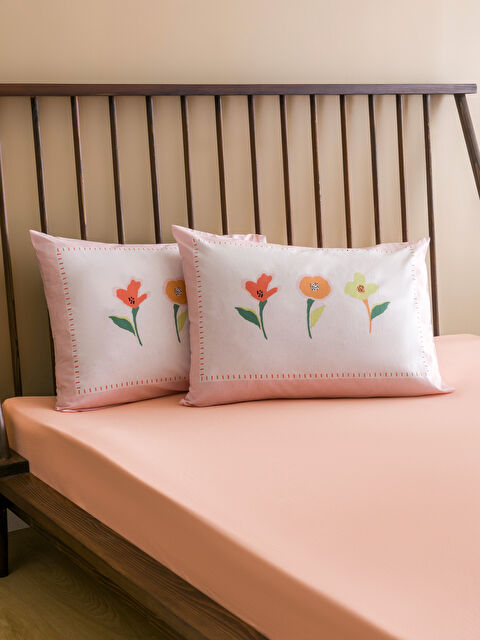 LCW HOME Çiçek Baskılı Yastık Kılıfı 2'Li 50x70 cm - S4K982Z8-F9C