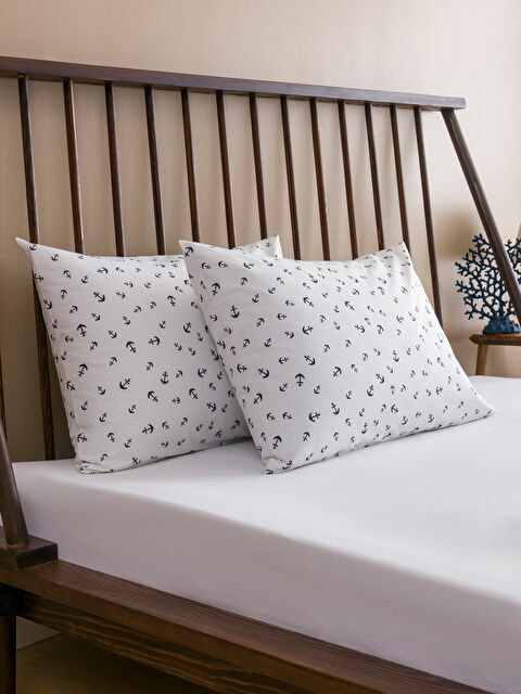 LCW HOME Çapa Desenli Yastık Kılıfı 2'li 50x70 cm - S4L947Z8-J5E