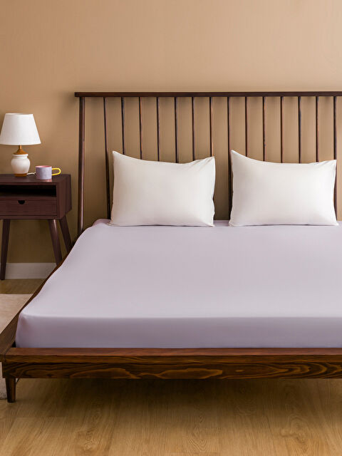 LCW HOME Düz Pamuklu Çift Kişilik Lastikli Çarşaf 160x200x30 cm - S4LB38Z8-G8T