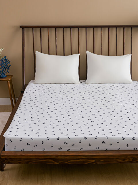 LCW HOME Çapa Baskılı Çift Kişilik Çarşaf