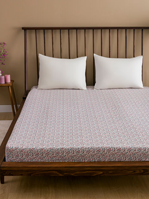 LCW HOME Çiçek Desenli Çift Kişilik Çarşaf - S4MI19Z8-F9C