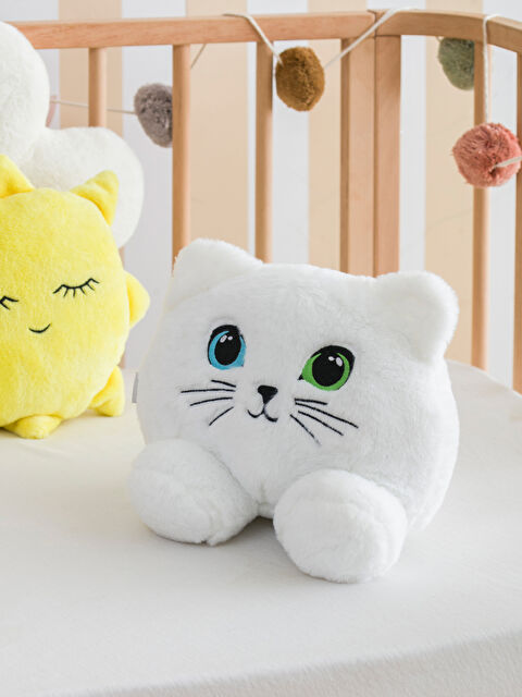 LCW HOME Nakış Detaylı Pelüş Dolgulu Kedi  Bebek Kırlent 24 cm