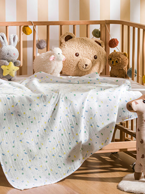 LCW baby Baskılı Bebek Müslin Örtü 90x100 cm - S56266Z1-LRA