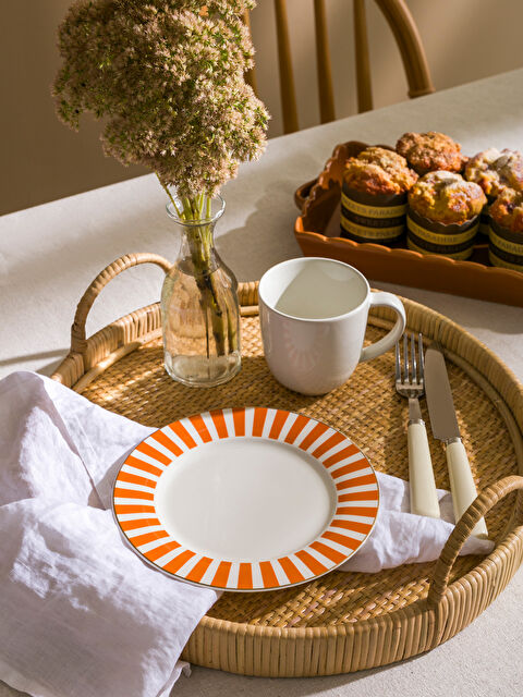 LCW HOME Desenli Porselen Pasta Tabağı 19 cm - S5AQ29Z8-LSR