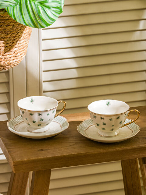 LCW HOME Yonca Baskılı 2 Kişilik Porselen Çay Fincan Takımı 220 ml - S5AT70Z8-LRR