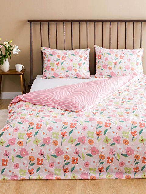 LCW HOME Çiçek Desenli Çift Kişilik Nevresim Seti - S5BJ73Z8-F9C