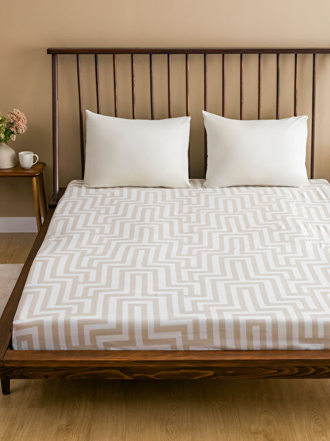 LCW HOME Çizgili Çift Kişilik Lastikli Çarşaf - S5BO47Z8-F9C