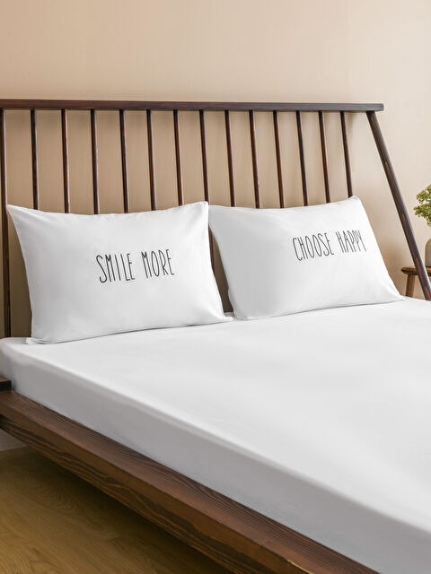 LCW HOME Yazı Baskılı Yastık Kılıfı 2'li 50x70 cm - S5BO57Z8-LQJ