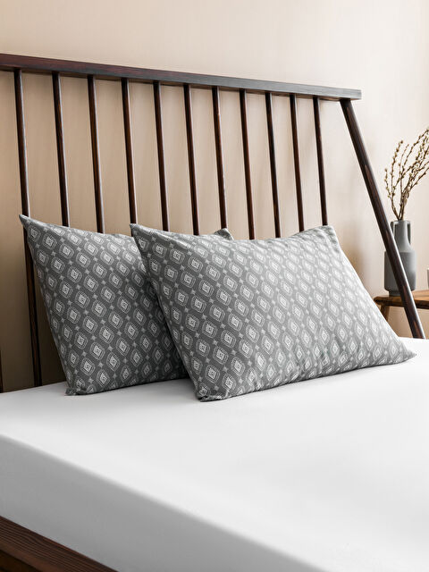 LCW HOME Desenli Yastık Kılıfı 2'li 50x70 cm - S5BO64Z8-GYS