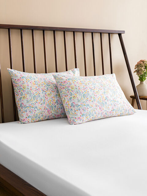 LCW HOME Çiçek Desenli Yastık Kılıfı 2'li 50x70 cm - S5BQ60Z8-F9C