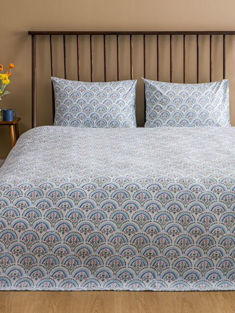 LCW HOME Desenli Pamuklu Çift Kişilik Pike Seti - S5BU31Z8-F9C
