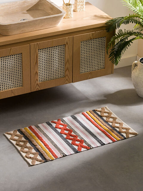 LCW HOME Geometric Patterned Bath Mat 50x95 cm - S5BV09Z8-F9C