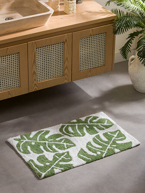 LCW HOME Yaprak Baskılı Banyo Paspası 50x80 cm - S5BV10Z8-LRR
