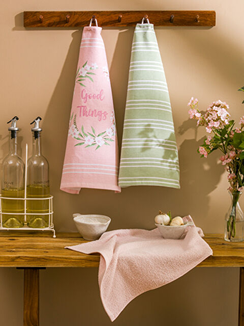 LCW HOME Nakışlı Kurulama Bezi 3'lü 40x50 cm - S5CO82Z8-F9C