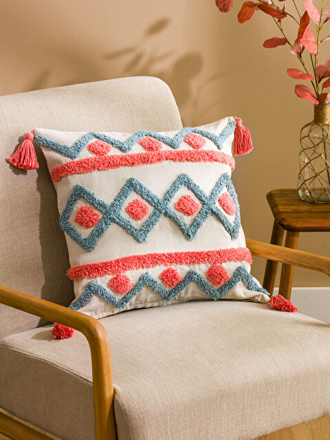 LCW HOME Püsküllü Kırlent Kılıfı 45x45 cm - S5CQ23Z8-YXD