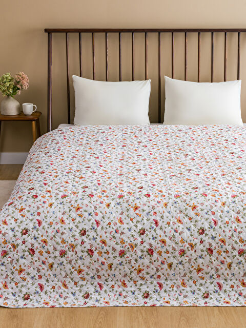 LCW HOME Çiçek Desenli Çift Kişilik Yatak Örtüsü - S5DB24Z8-F9C
