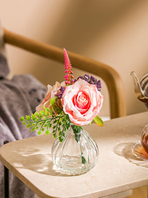 LCW HOME Artificial Flower in Glass Dome - 23 cm - S5DT03Z8-M0T