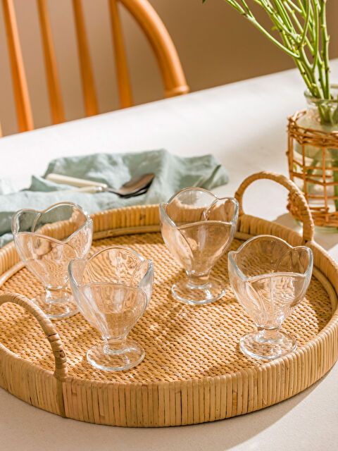 LCW HOME Footed Glass Snack Bowl Set 4-pack 140 ml - S5DV39Z8-Q57