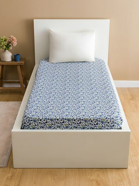 LCW HOME Çiçek Desenli Tek Kişilik Lastikli Çarşaf - S5EB31Z8-F9C