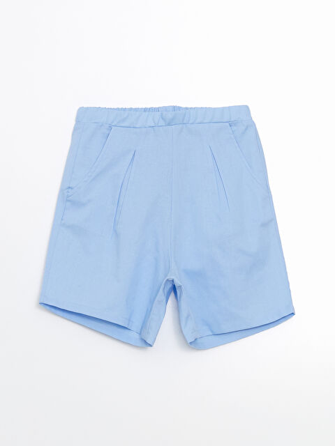 LCW Kids Beli Lastikli Keten Karışımlı Kız Çocuk Şort - S5EH72Z4-YTE