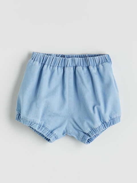 LCW baby Beli Lastikli Kız Bebek Triko Şort - S5FG97Z1-LR1