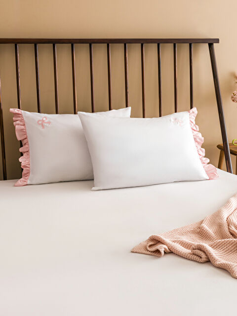 LCW HOME Fiyonk Nakışlı Yastık Kılıfı 2'li 50x70 cm - S5FI05Z8-J5E