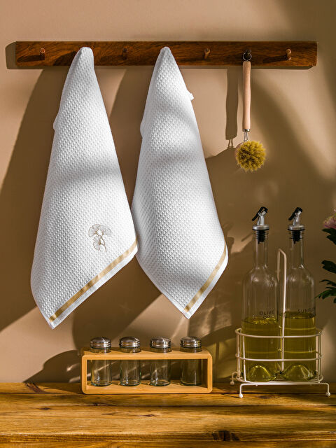 LCW HOME Çiçek Nakışlı Kurulama Bezi 2'li 40x50 cm - S5FI99Z8-J5E