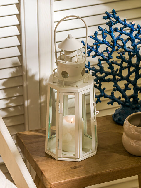 LCW HOME Dekoratif Metal Deniz Feneri Mumluk 33 cm - S5G711Z8-J5E