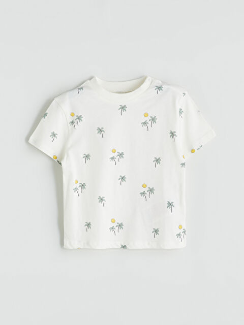 LCW baby Bisiklet Yaka Baskılı Erkek Bebek Tişört - S5G933Z1-LRA