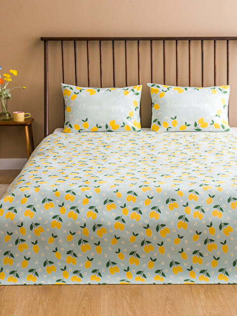 LCW HOME Limon Baskılı Çift Kişilik Pike Seti - S5GD52Z8-F9C