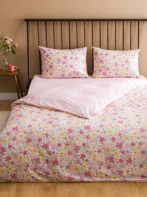 LCW HOME Çiçek Desenli Çift Kişilik Nevresim Takımı - S5GH58Z8-F9C