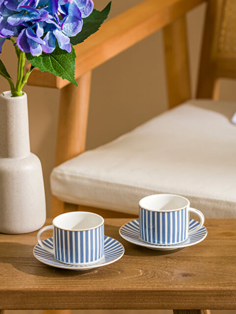 LCW HOME Striped Patterned 2-Person Coffee Cup Set 90 ml - S5GO62Z8-LQQ