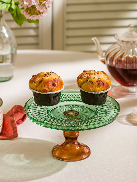 LCW HOME Footed Glass Cake Stand 19 cm - S5GU74Z8-M0T