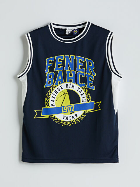 LCW Kids Bisiklet Yaka Fenerbahçe Baskılı Erkek Çocuk Atlet - S5H252Z4-YGH