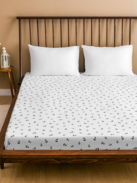 LCW HOME Desenli Çift Kişilik Lastikli Çarşaf - S5H718Z8-J5E