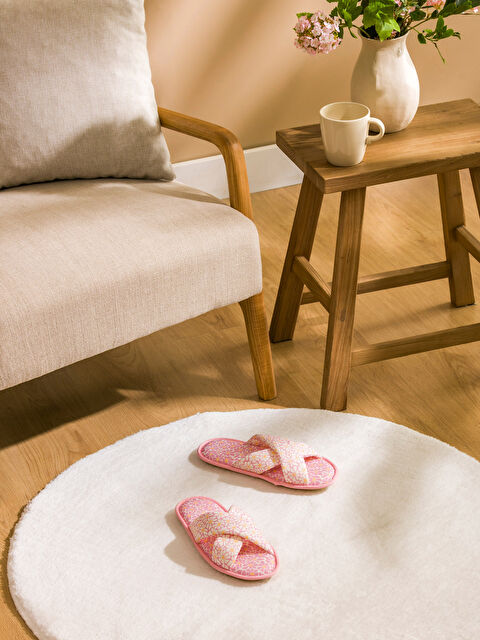 LCW HOME Çiçek Desenli Kadın Ev Terliği - S5HC81Z8-LT4