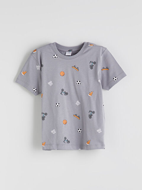 LCW Kids Beli Lastikli Baskılı Erkek Çocuk Pijama Üst - S5HL59Z1-LRW