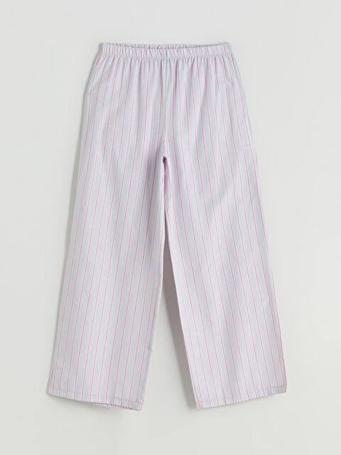 LCW Young Beli Lastikli Çizgili Kadın Pijama Alt - S5HR32Z8-LEH