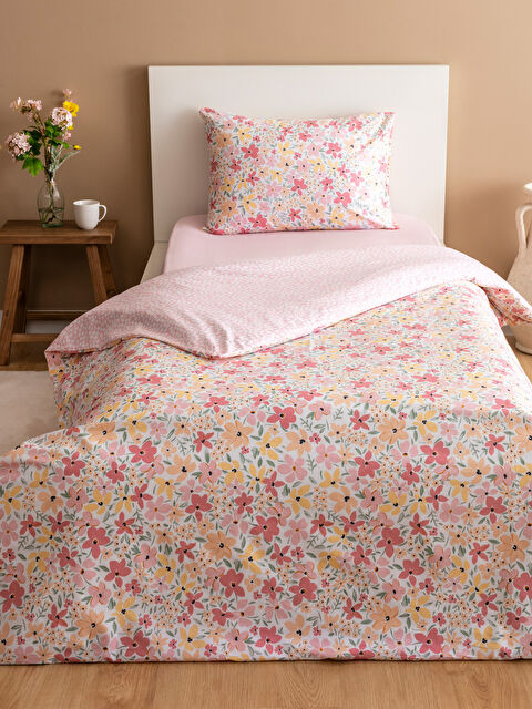 LCW HOME Çiçek Desenli Tek Kişilik Nevresim Takımı - S5HS36Z8-F9C