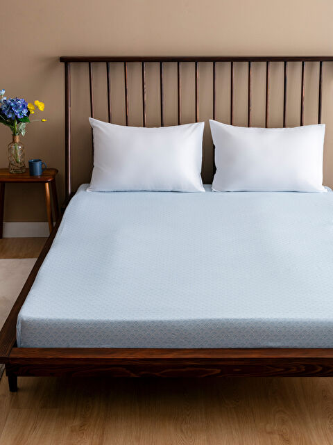 LCW HOME Desenli Çift Kişilik Lastikli Çarşaf - S5HS54Z8-F9C