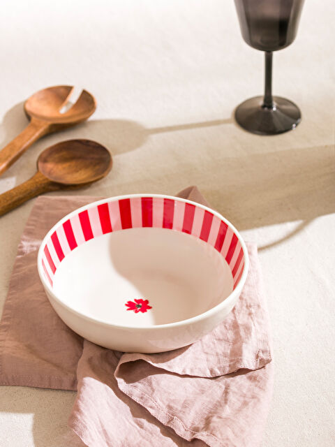 LCW HOME Porcelanska činija za salatu sa cvetnim uzorkom 19 cm