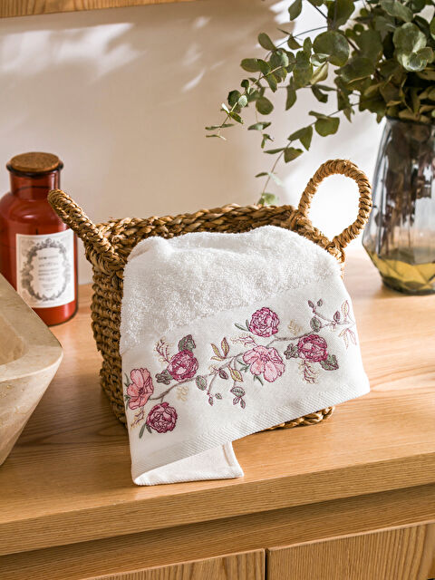 LCW HOME Serviette de Toilette en Coton à Motifs Floraux 50x80 cm - S5HT69Z8-EEW